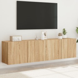 Meubles TV muraux 2 pcs chêne sonoma 80x30x41 cm 615837615837