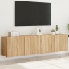 Meubles TV muraux 2 pcs chêne sonoma 80x30x41 cm 615837615837