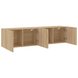 Meubles TV muraux 2 pcs chêne sonoma 80x30x41 cm 615837615837