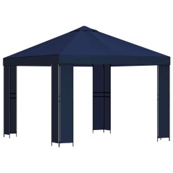 Pavillon 3 x 3 m Bleu Polyester et Acier 190 gsm 615840615840