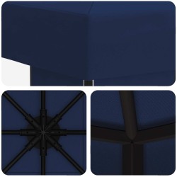 Pavillon 3 x 3 m Bleu Polyester et Acier 190 gsm 615840615840