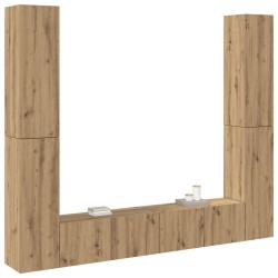 Meubles TV muraux 6 pcs chêne artisanal bois d'ingénierie 615842615842
