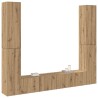 Meubles TV muraux 6 pcs chêne artisanal bois d'ingénierie 615842615842