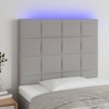 Tête de lit à LED Gris clair 100x5x118/128 cm Tissu 615843615843