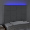 Tête de lit à LED Gris clair 100x5x118/128 cm Tissu 615843615843