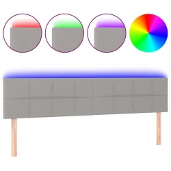 Tête de lit à LED Gris clair 200x5x78/88 cm Tissu 615845615845