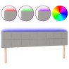Tête de lit à LED Gris clair 200x5x78/88 cm Tissu 615845615845