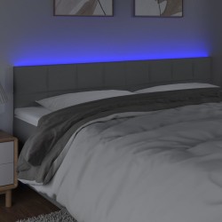Tête de lit à LED Gris clair 200x5x78/88 cm Tissu 615845615845