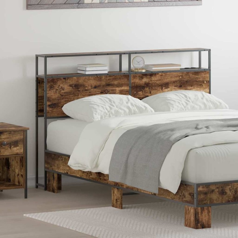 Tête de lit de rangement Chêne fumé Bois d'ingénierie 615851615851