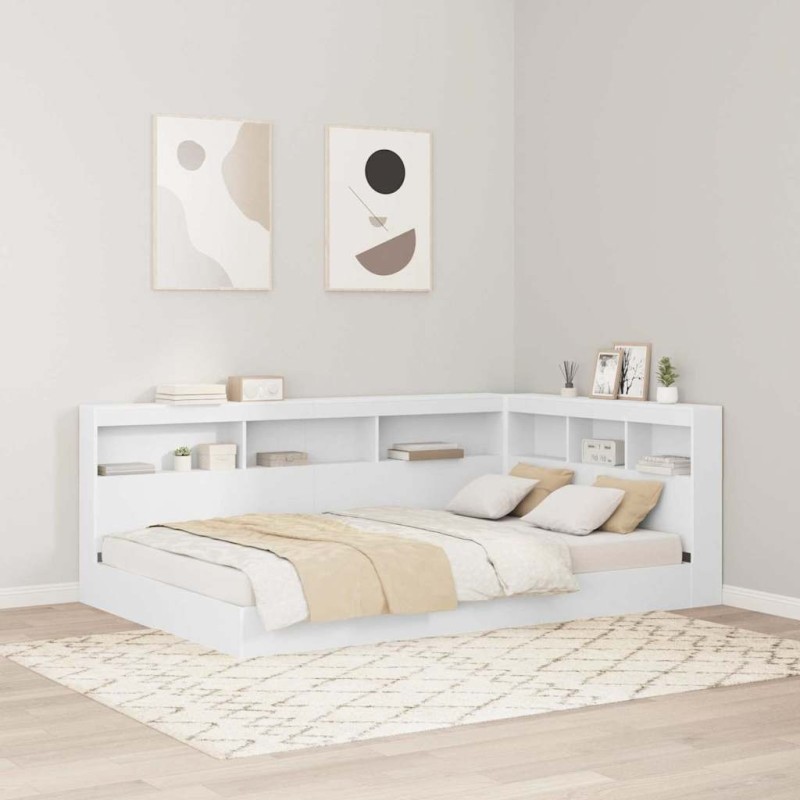 Tête de lit de rangement Blanc 120 cm Bois d'ingénierie 615853615853
