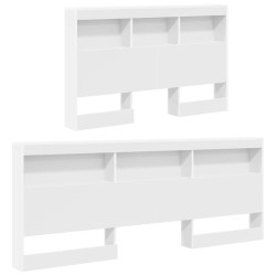 Tête de lit de rangement Blanc 120 cm Bois d'ingénierie 615853615853