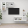 Meubles TV muraux 4 pcs Blanc Bois d'ingénierie 615854615854