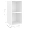 Meubles TV muraux 4 pcs Blanc Bois d'ingénierie 615854615854