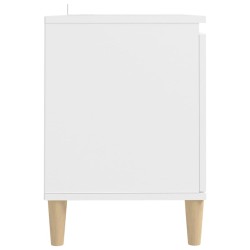 Meuble TV avec pieds en bois massif Blanc 103,5x35x50 cm 615855615855