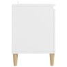 Meuble TV avec pieds en bois massif Blanc 103,5x35x50 cm 615855615855