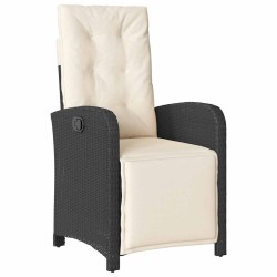 Ensemble de salle à manger pour jardin 5 pcs Noir polyrotin 615857615857