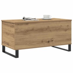 Table basse chêne artisanal 90x44,5x45 cm bois d'ingénierie 615860615860