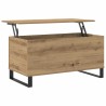 Table basse chêne artisanal 90x44,5x45 cm bois d'ingénierie 615860615860