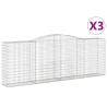 Paniers à gabions arqués 3 pcs 400x50x140/160 cm Fer galvanisé 615862615862