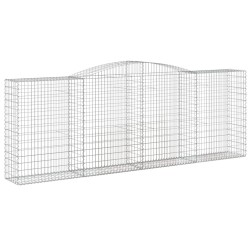 Paniers à gabions arqués 3 pcs 400x50x140/160 cm Fer galvanisé 615862615862