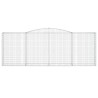 Paniers à gabions arqués 3 pcs 400x50x140/160 cm Fer galvanisé 615862615862