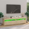 Meubles TV 2 pcs avec lumières LED Chêne sonoma 75x35x40 cm 615864615864