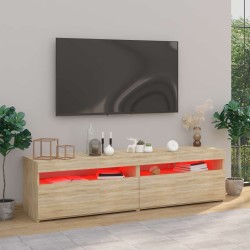 Meubles TV 2 pcs avec lumières LED Chêne sonoma 75x35x40 cm 615864615864