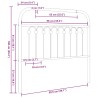 Tête de lit de remplacement métal blanc 100 cm 615867615867
