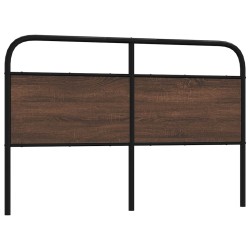 Tête de lit de remplacement chêne marron 160 cm acier et bois d'ingénierie 615868615868