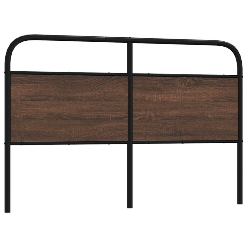 Tête de lit de remplacement chêne marron 160 cm acier et bois d'ingénierie 615868615868