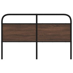 Tête de lit de remplacement chêne marron 160 cm acier et bois d'ingénierie 615868615868