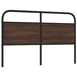 Tête de lit de remplacement chêne marron 160 cm acier et bois d'ingénierie 615868615868