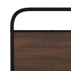 Tête de lit de remplacement chêne marron 160 cm acier et bois d'ingénierie 615868615868