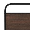 Tête de lit de remplacement chêne marron 160 cm acier et bois d'ingénierie 615868615868