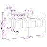 Tête de lit de remplacement métal blanc 200 cm 615869615869