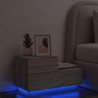 Table de chevet avec lumières LED sonoma gris 70x36x40,5 cm 615873615873
