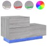 Table de chevet avec lumières LED sonoma gris 70x36x40,5 cm 615873615873