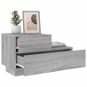 Table de chevet avec lumières LED sonoma gris 70x36x40,5 cm 615873615873