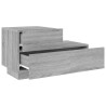 Table de chevet avec lumières LED sonoma gris 70x36x40,5 cm 615873615873