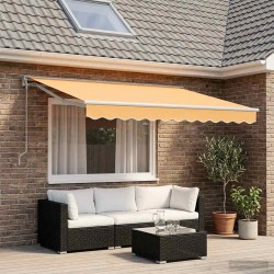 Auvent rétractable Sable 3,5 x 2 m Polyester et Aluminium 615875615875
