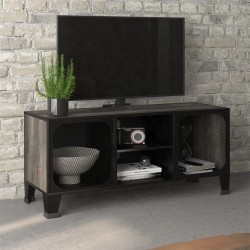 Meuble TV Gris 105x36x47 cm Métal et MDF 615877615877