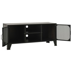 Meuble TV Gris 105x36x47 cm Métal et MDF 615877615877