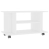 Meuble TV avec roulettes blanc 80x40x45 cm bois d'ingénierie 615879615879
