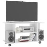 Meuble TV avec roulettes blanc 80x40x45 cm bois d'ingénierie 615879615879