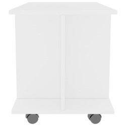Meuble TV avec roulettes blanc 80x40x45 cm bois d'ingénierie 615879615879