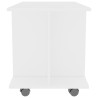 Meuble TV avec roulettes blanc 80x40x45 cm bois d'ingénierie 615879615879