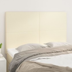 Tête de lit Crème 144x5x118/128 cm Similicuir 615880615880