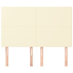 Tête de lit Crème 144x5x118/128 cm Similicuir 615880615880