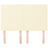 Tête de lit Crème 144x5x118/128 cm Similicuir 615880615880
