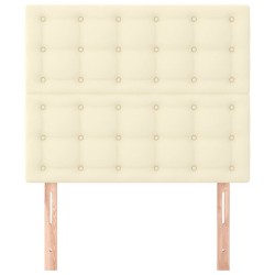 Tête de lit Crème 100x5x118/128 cm Similicuir 615881615881